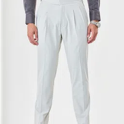 Snitch Men Sand High-Rise Regular Fit Trouser-image-37