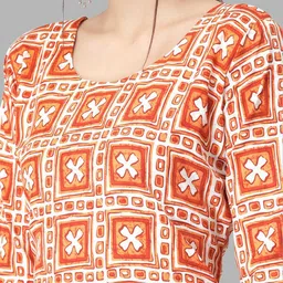 Ethnic basket Women Multicoloured Poly Crepe Kurta Sets image 2
