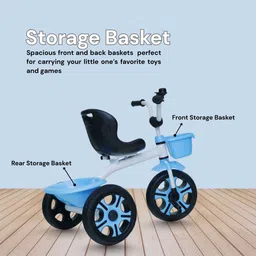 toyzoy Comfy Lite Trike with Dual Toy Storage Basket for Boys&Girls Age Group 2+ Years TZ_537 Tricycle image 3