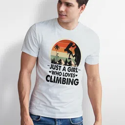 Seekbuylove Men White Printed Round Neck Short Sleeves Cotton Causal T-shirt image 2