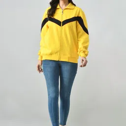 BAESD Women Fleece Lightweight Colourblocked Tailored Jacket-picture-34