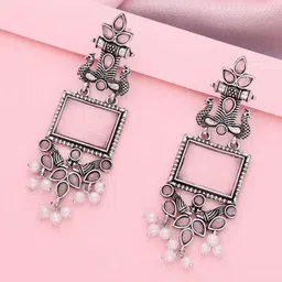 HHJEWELRY Pink Brass Earrings-picture-34