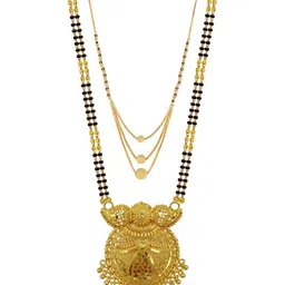Bhanu diam Gold-Plated Brass Mangalsutra-picture-33