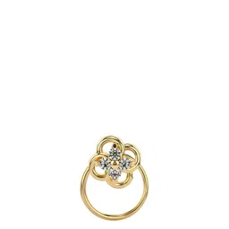 VALANOVA Women 14k Gold Lab Grown Diamond 0.06 CT Nosepin 0.61 gm-picture-34