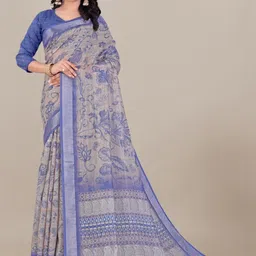 PAYAL CREATION Floral ArtSilk Handloom Bandhani Saree image 4
