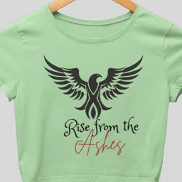 Tee Fusion Women Printed Slim Fit Cotton Crop T-shirt image 2