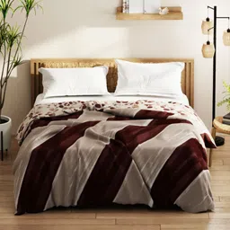 KOPA Brown & Taupe Geometric Printed Microfiber AC Room 150 GSM Double Bed Comforter-image-48