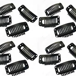 jagtek U Shape Snap Clip For Hair Extension Weft Wigs 32Mm- Black - 16Pcs Hair Clip-picture-40