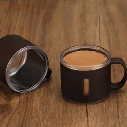 bellerbird Pack of 6 Plastic Premium Quality Unbreakable Material Tea And Coffee Cup Mug Set image 5