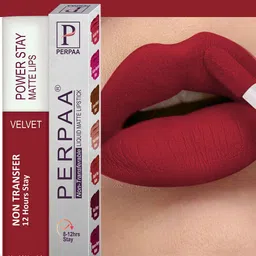 PERPAA Set of 4 Power Stay Non-Transfer & Long-Lasting Velvet Matte Liquid Lipstick 5 g-Maroon 09 - Pink 10 - Brown 16 - Red 22 image 2