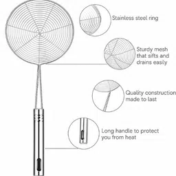 egalaxytrader Stainless Steel Wire Skimmer Set Kitchen Tool Set image 3