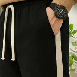 keesun Men Striped Black Track Pants image 4