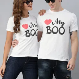 BRATMA Women White Printed Round Neck Pure Cotton T-shirt-picture-28