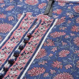 HERE&NOW Ethnic Motifs Printed Pure Cotton Pleated Kurti image 4