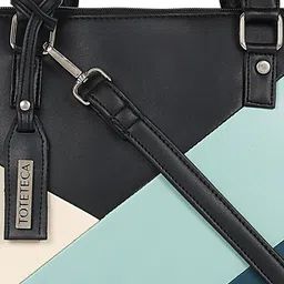 Toteteca Green Colourblocked Handheld Bag image 5