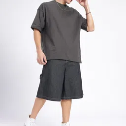 glitchez Graphic & Typography Printed Super Loose Fit T-shirt image 4