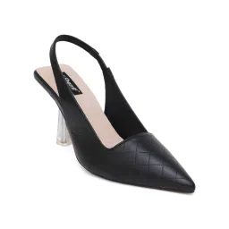 Sherrif Shoes Womens Black Stiletto Heels Sandals image 2