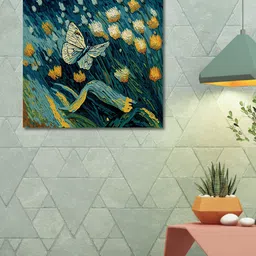 OLIVE TREE Green & Yellow Canvas Paintings Wall Art image 1