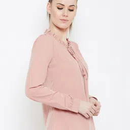 Berrylush Women Peach-Coloured Solid Top image 3