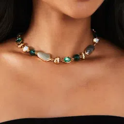 Accessorize London Green Zinc Necklaces-image-30
