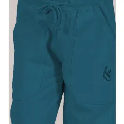 Kiddopanti Boys Teal Solid Trackpants image 5