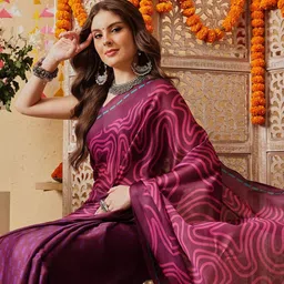 Silk Land Satin Designer Saree image 5