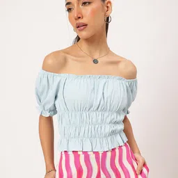 DressBerry Trendsetter Dobby Off-Shoulder Chic Top image 2