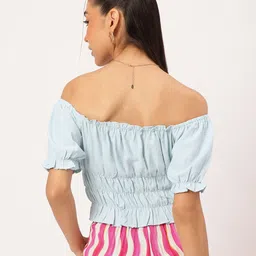 DressBerry Trendsetter Dobby Off-Shoulder Chic Top image 5