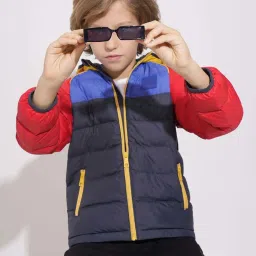 Jack & Jones Junior Boys Multicolor Color Block Full Sleeves Puffer Jacket image 5