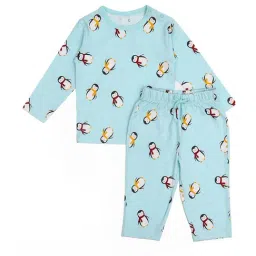 MiArcus Kids Blue Cotton Printed Slumber Set-image-66