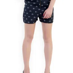 Belle Fille Navy & White Printed Shorts-image-77