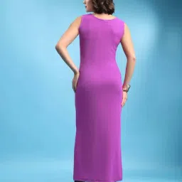 Purvaja Magenta Cotton Regular Fit Dress image 2