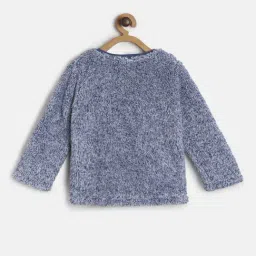 MINIKLUB Kids Blue Graphic Print Full Sleeves Sweatshirt image 2