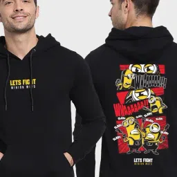 Bewakoof Black Regular Fit Printed Hooded Sweatshirt-picture-15
