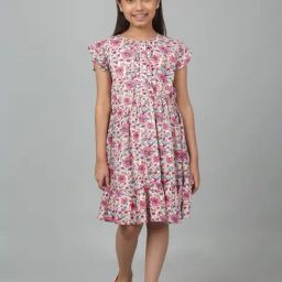 Cantabil Kids Pink Floral Print Dress-picture-43