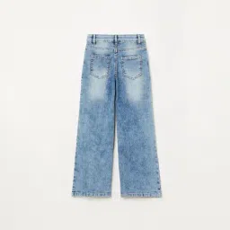 Fame Forever by Lifestyle Girls Light Blue Printed Jeans image 2