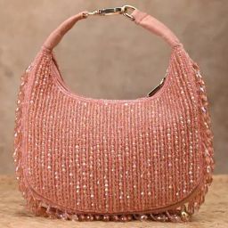 Rocia Pink Embellished Small Hobo Handbag-picture-43