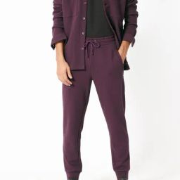 Rare Rabbit Purple Cotton Regular Fit Solid Joggers-image-89