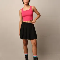 Only Pink Regular Fit Crop Top image 5