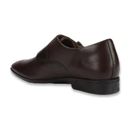 Van Heusen Men's Brown Monk Shoes image 5