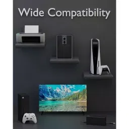 FEDUS 2-Pin L-Shape Universal Replacement AC Power Cord Cable Black 1.2 m image 3