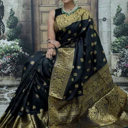 Snofi Creation Woven Design Zari Art Silk Handloom Kanjeevaram Saree image 2