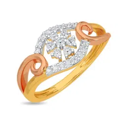 Kisna Diamond & Gold Jewellery Ravena 18k (750) Diamond & Gold Ring For Women-picture-28