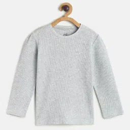 MINIKLUB Kids Grey Textured Full Sleeves Top-image-67