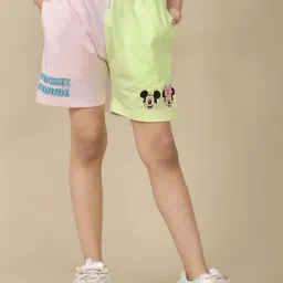 Kidsville Mickey & Friends Printed Regular Fit Shorts For Girls-picture-10