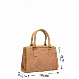 Rocia Camel Textured Medium Handbag image 2