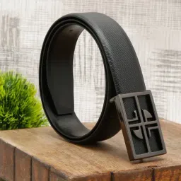 Louis Stitch Black Textured Leather Formal Belt for Men-picture-13