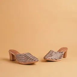 Eridani Women's Mirror Rose Gold Mule Shoes-picture-42