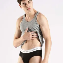 Calvin Klein Underwear Black Cotton Regular Fit Briefs - Pack Of 3-picture-30