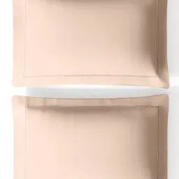 Sansaar Beige Cotton 210 TC Double Bedsheet with 2 Pillow Covers image 4